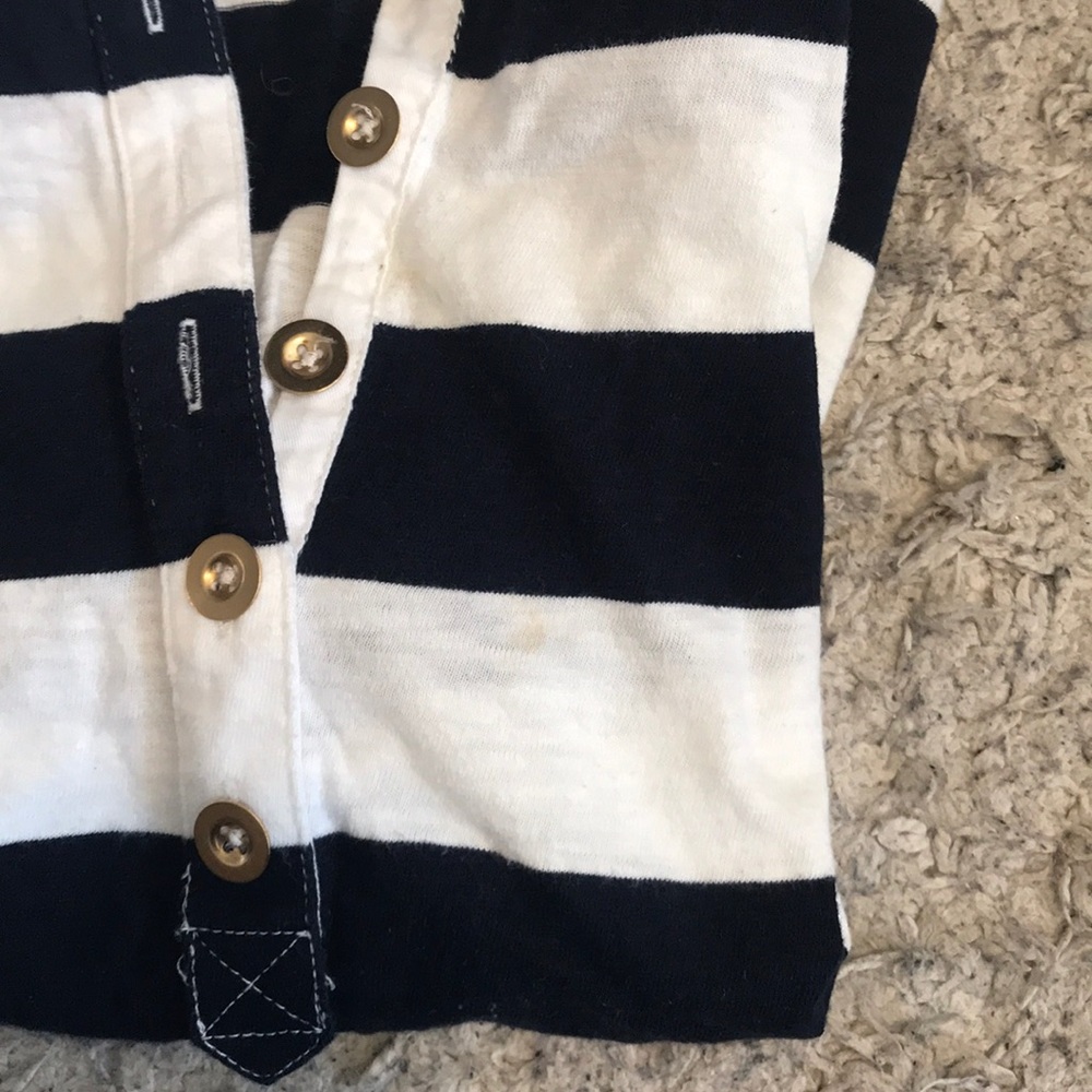 J. Crew Navy & White 3/4 sleeve tee - Picture 4 of 4